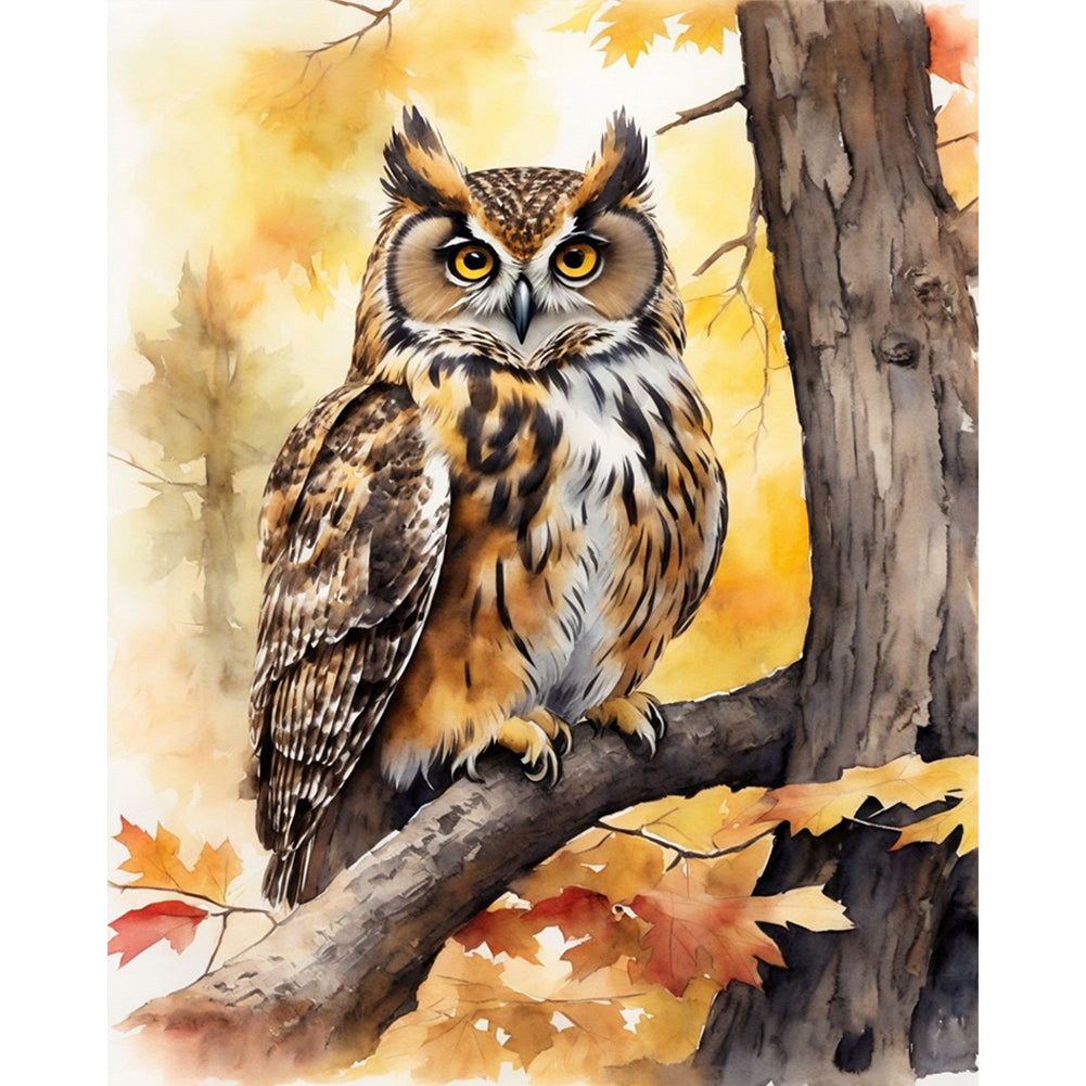 Owl - 11CT Stamped Cross Stitch 40*50CM