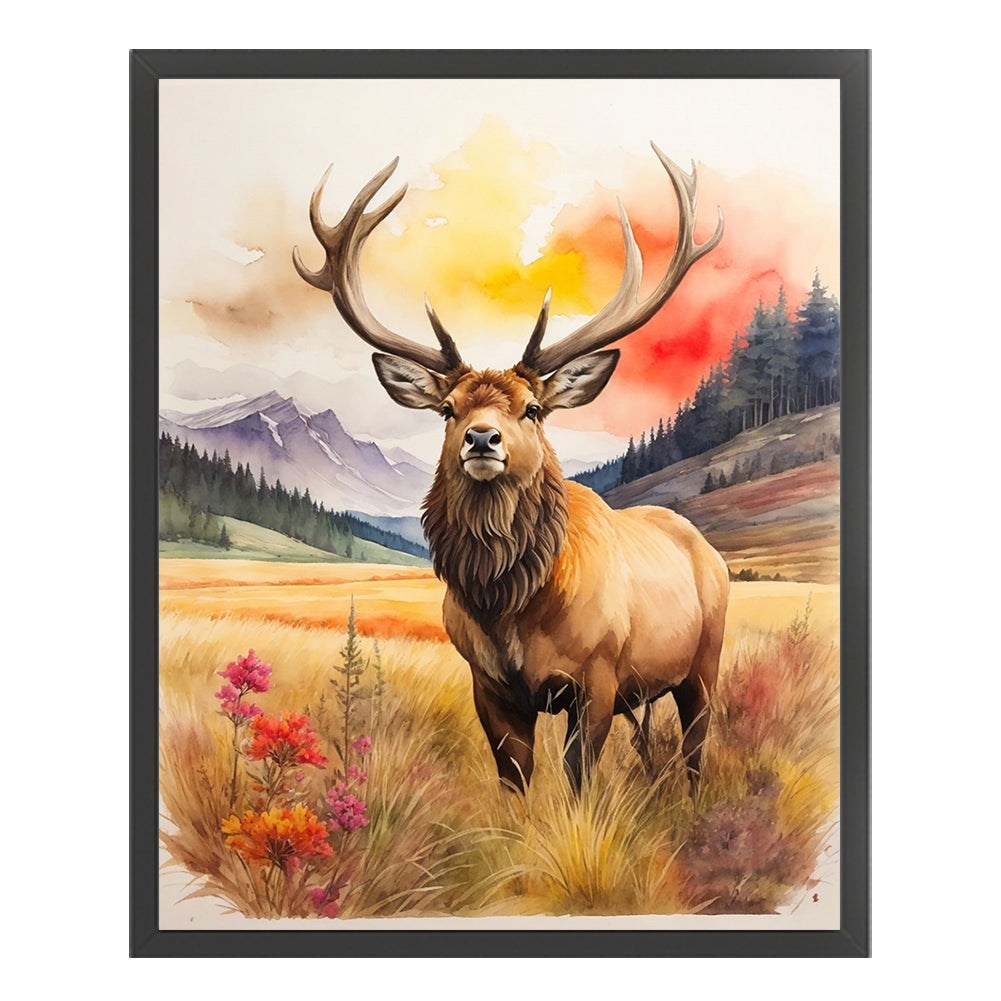 Elk - 11CT Stamped Cross Stitch 40*50CM