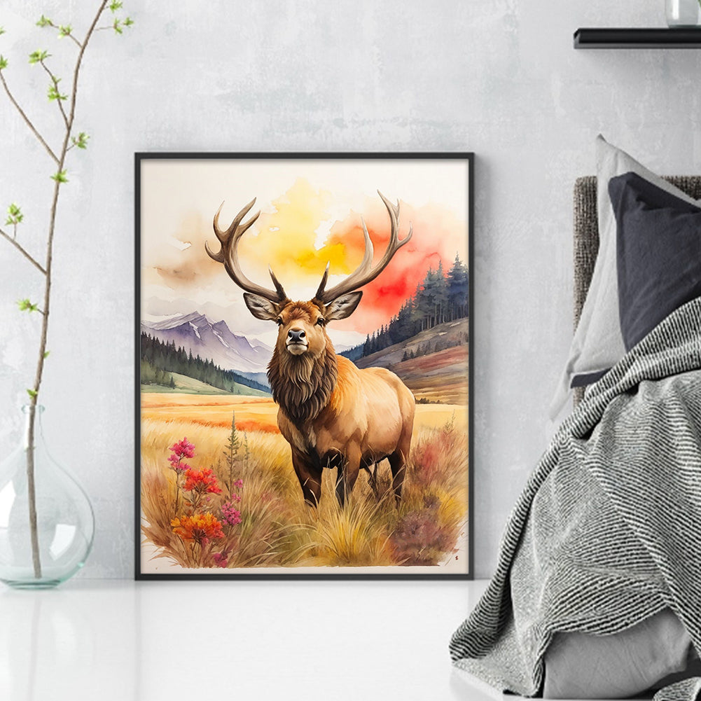 Elk - 11CT Stamped Cross Stitch 40*50CM