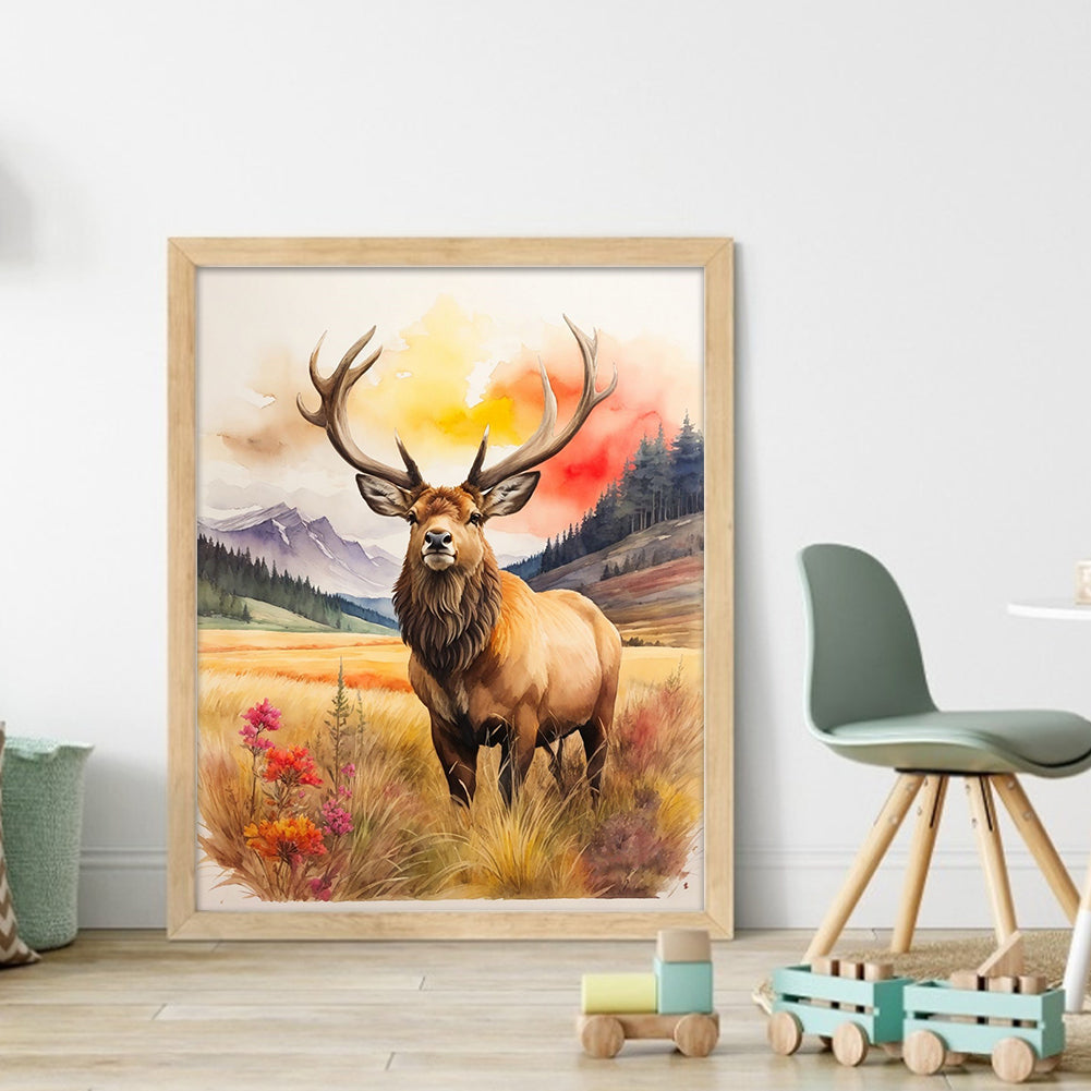 Elk - 11CT Stamped Cross Stitch 40*50CM