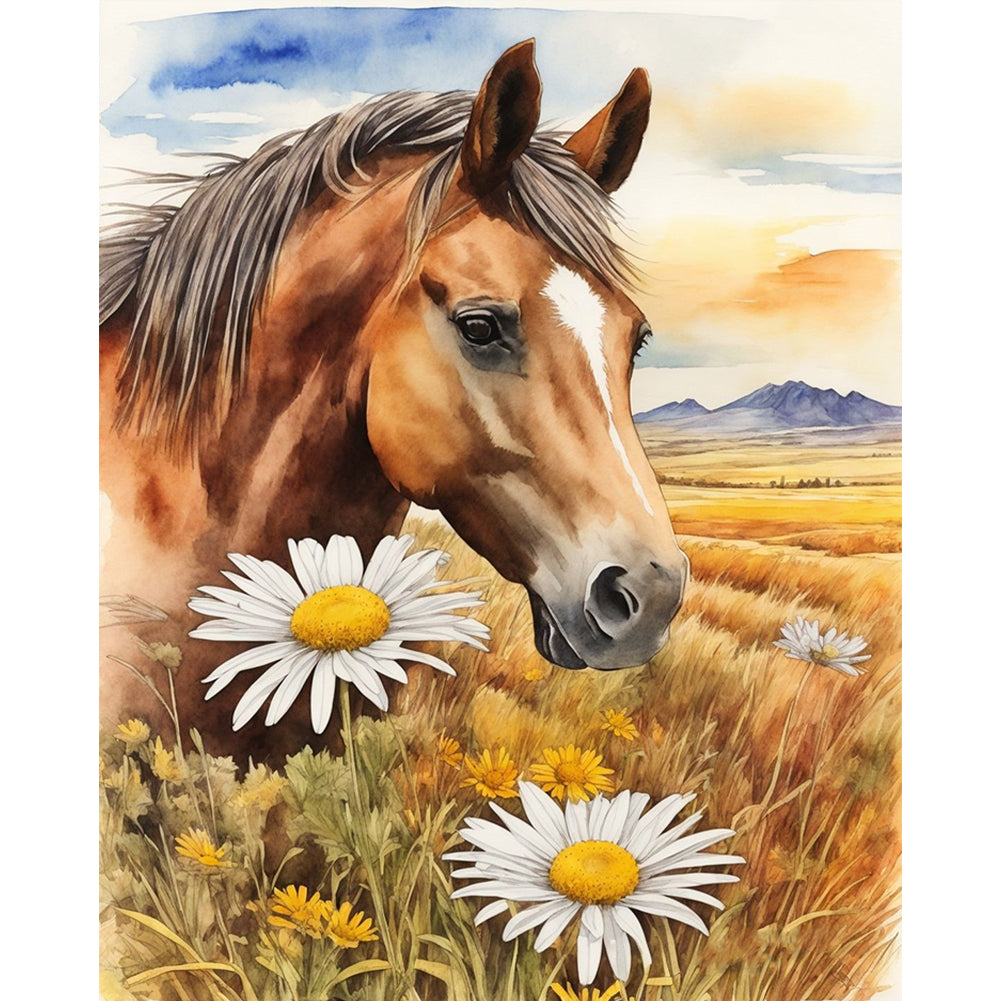 Horse - 11CT Stamped Cross Stitch 40*50CM