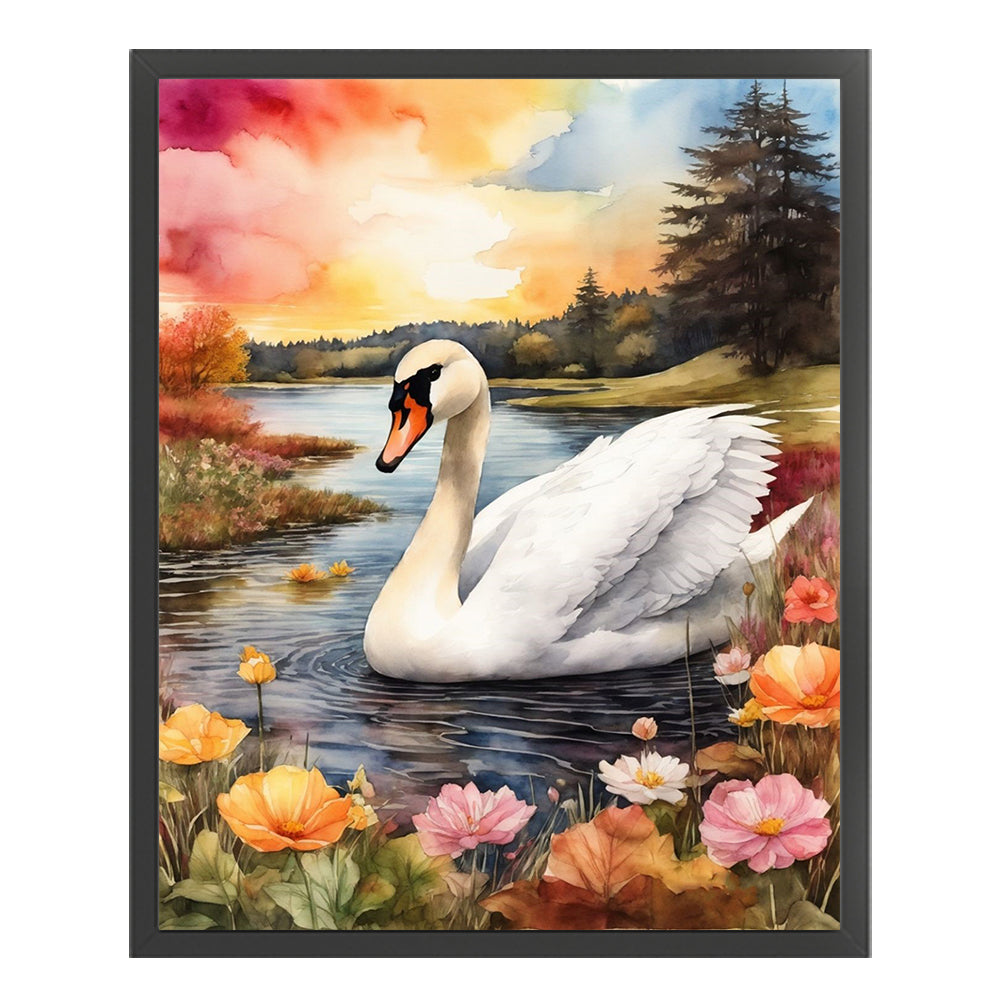 Swan - 11CT Stamped Cross Stitch 40*50CM