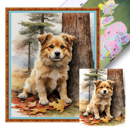 Puppy - 11CT Stamped Cross Stitch 40*50CM