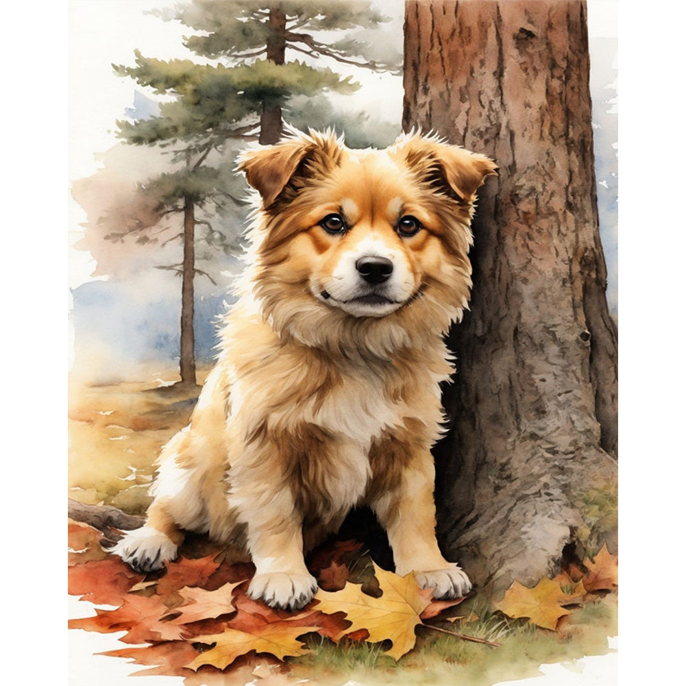 Puppy - 11CT Stamped Cross Stitch 40*50CM