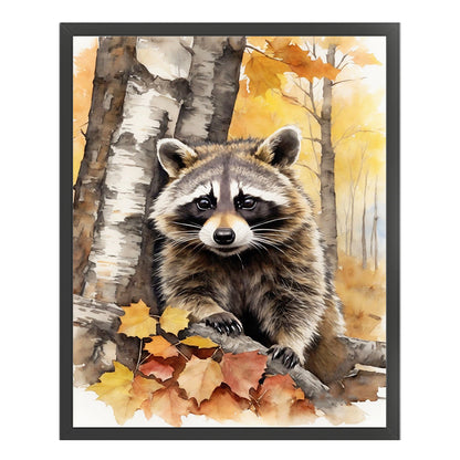 Raccoon - 11CT Stamped Cross Stitch 40*50CM