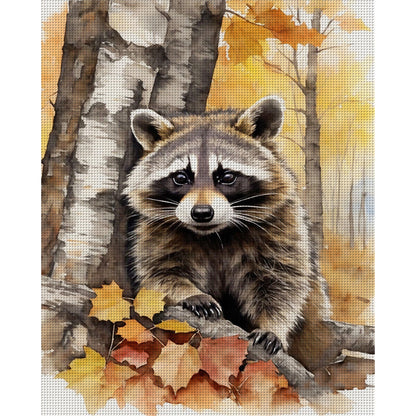 Raccoon - 11CT Stamped Cross Stitch 40*50CM