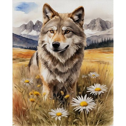 Wolf - 11CT Stamped Cross Stitch 40*50CM