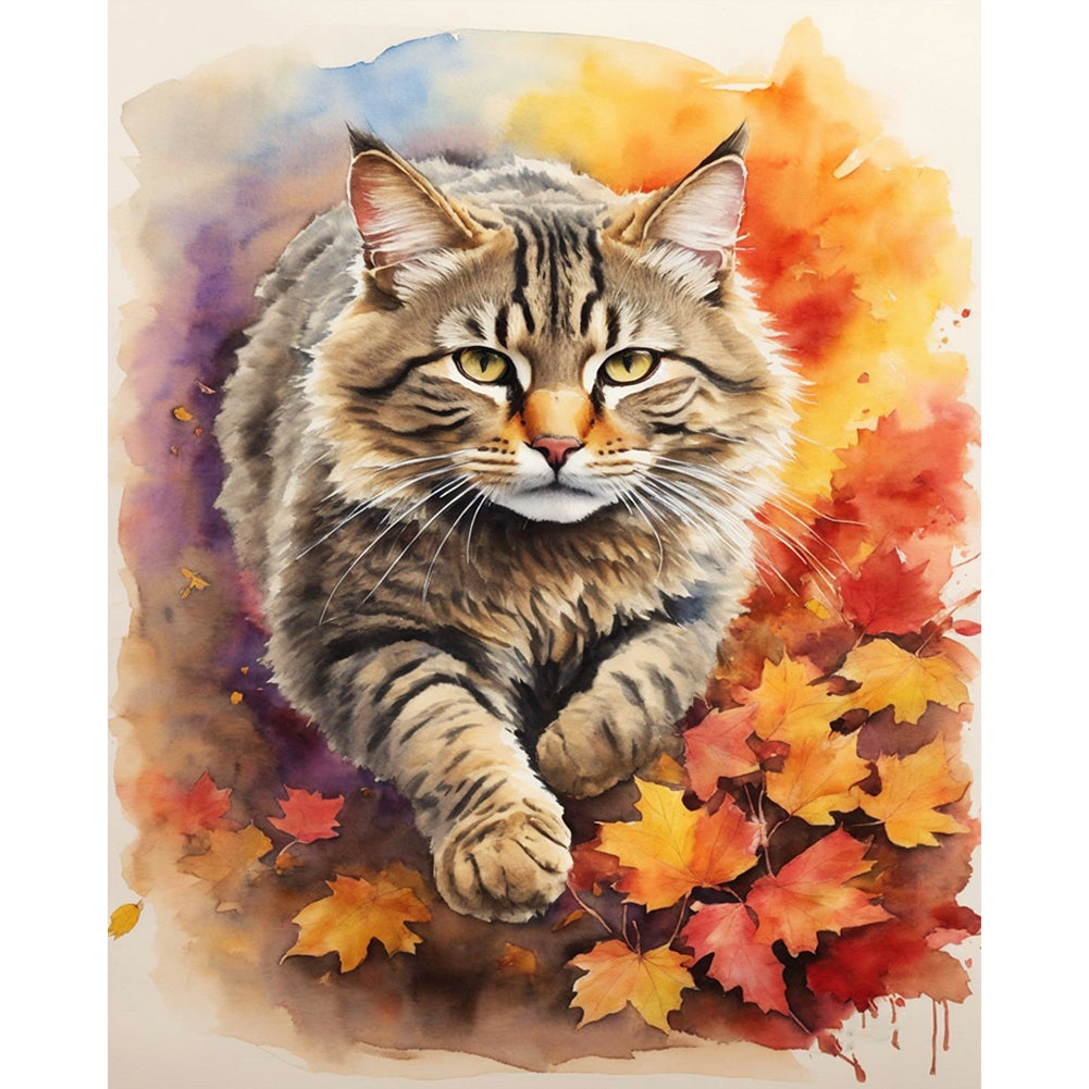 Cat - 11CT Stamped Cross Stitch 40*50CM