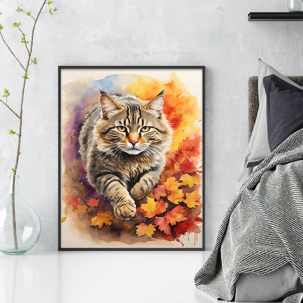 Cat - 11CT Stamped Cross Stitch 40*50CM