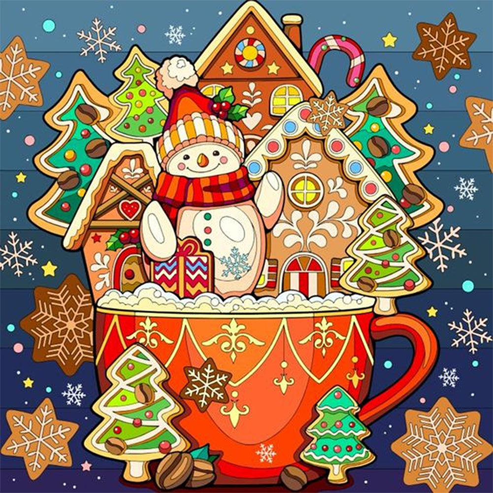 Christmas Sweet Drink - Full AB Round Drill Diamond Painting 40*40CM