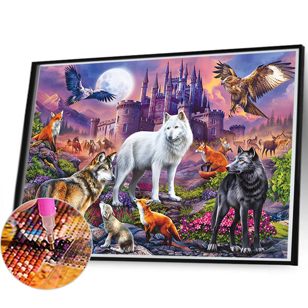 Beasts And Birds Of Prey - Full AB Square Drill Diamond Painting 60*45CM