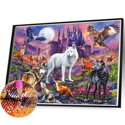 Beasts And Birds Of Prey - Full AB Square Drill Diamond Painting 60*45CM