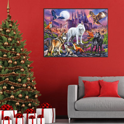 Beasts And Birds Of Prey - Full AB Square Drill Diamond Painting 60*45CM