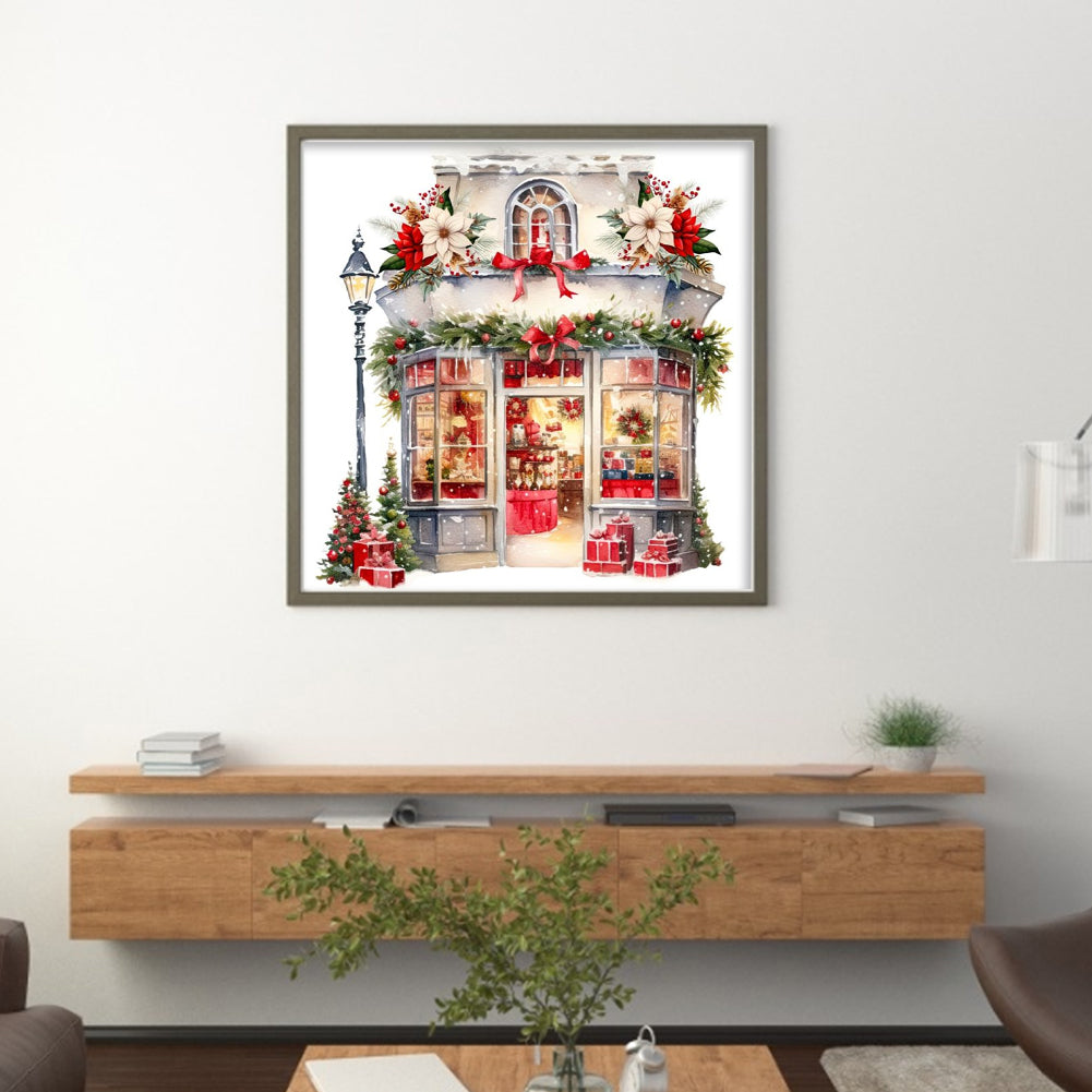 Christmas Shop - 18CT Counted Cross Stitch 35*35CM