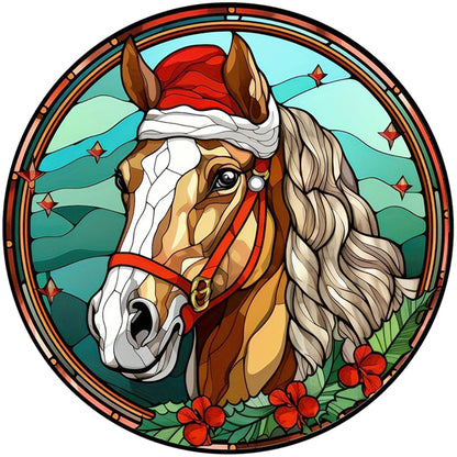 Christmas Horse - 18CT Stamped Cross Stitch 20*20CM