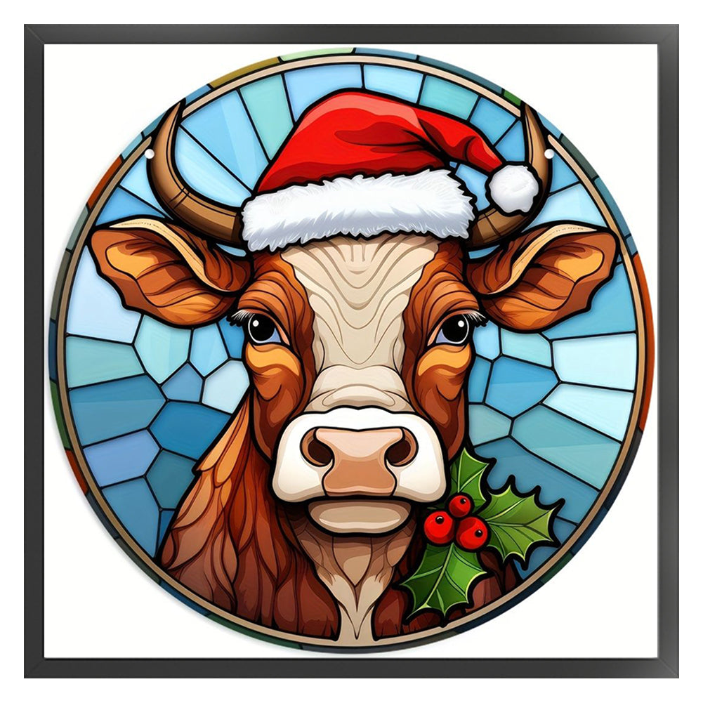 Christmas Yak - 18CT Stamped Cross Stitch 20*20CM