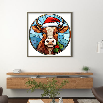 Christmas Yak - 18CT Stamped Cross Stitch 20*20CM