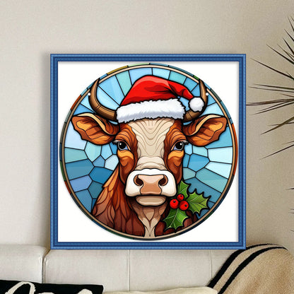 Christmas Yak - 18CT Stamped Cross Stitch 20*20CM