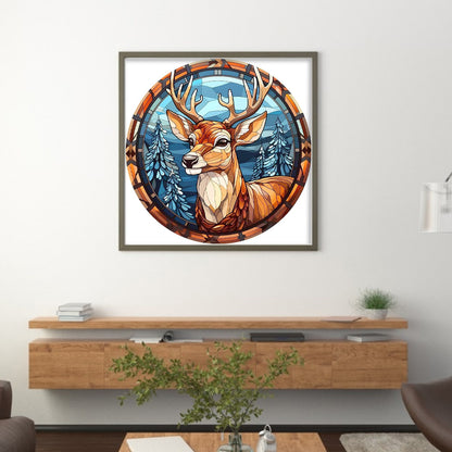 Christmas Elk - 18CT Stamped Cross Stitch 20*20CM