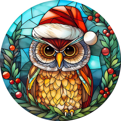 Christmas Owl - 18CT Stamped Cross Stitch 20*20CM