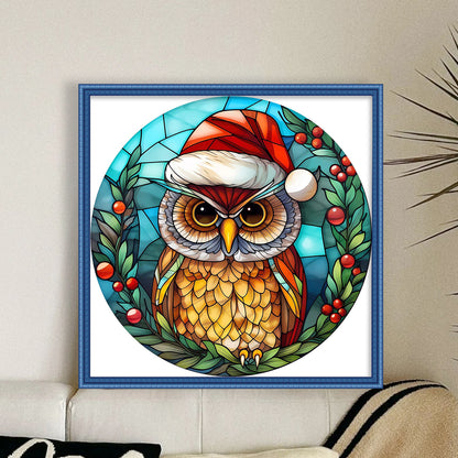 Christmas Owl - 18CT Stamped Cross Stitch 20*20CM