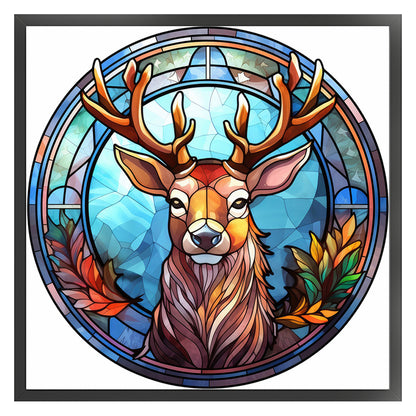 Christmas Elk - 18CT Stamped Cross Stitch 20*20CM