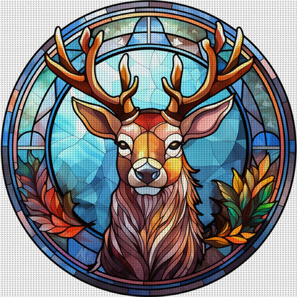 Christmas Elk - 18CT Stamped Cross Stitch 20*20CM