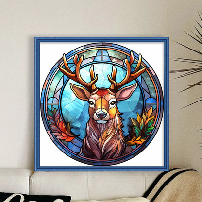 Christmas Elk - 18CT Stamped Cross Stitch 20*20CM