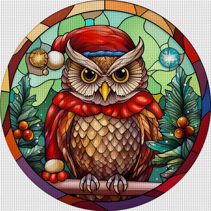 Christmas Owl - 18CT Stamped Cross Stitch 20*20CM