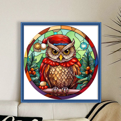 Christmas Owl - 18CT Stamped Cross Stitch 20*20CM