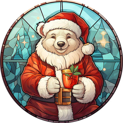 Christmas Polar Bear - 18CT Stamped Cross Stitch 20*20CM