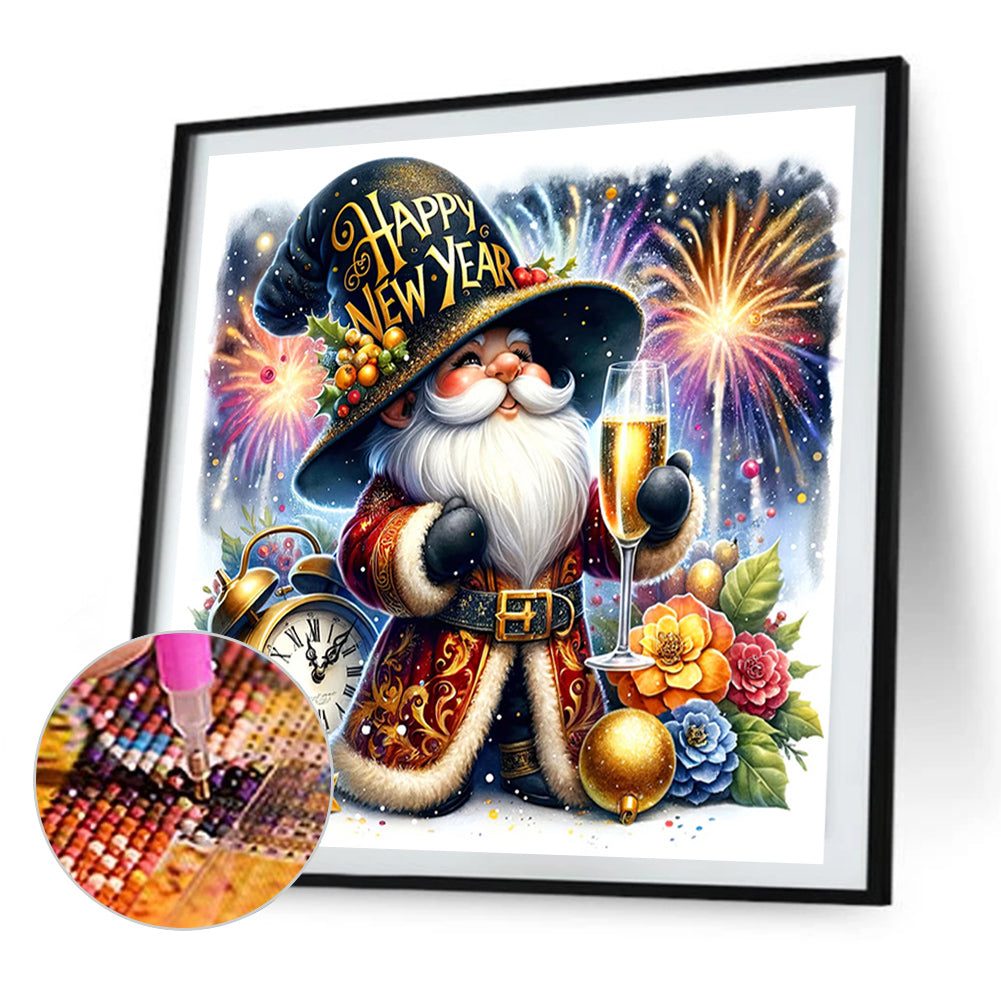 New Year'S Eve Goblin - Full AB Round Drill Diamond Painting 40*40CM