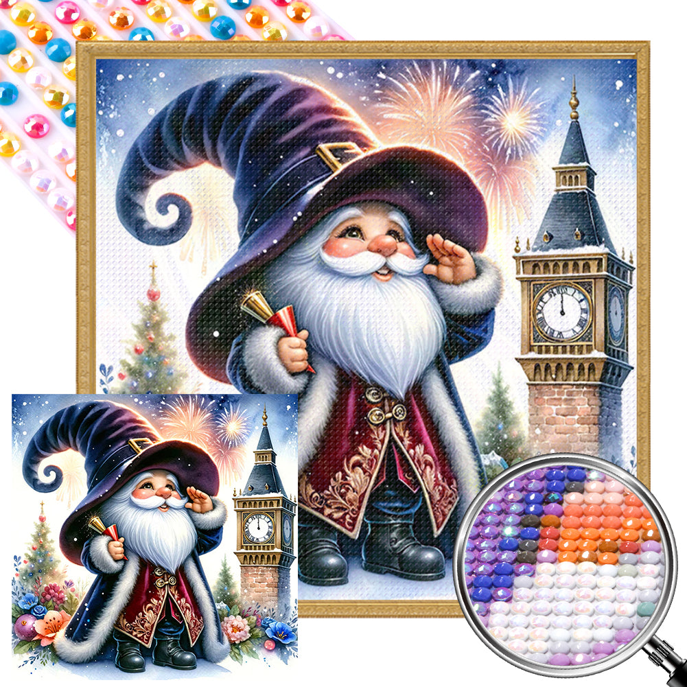 New Year'S Eve Goblin - Full AB Round Drill Diamond Painting 40*40CM