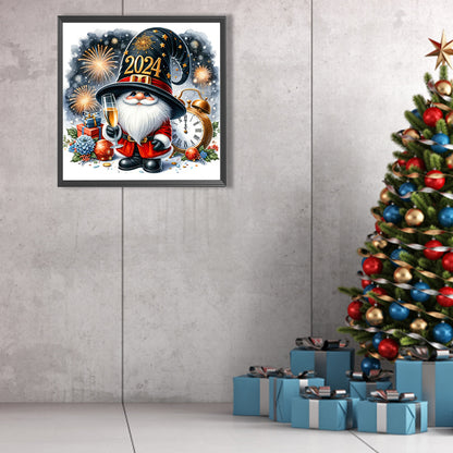 New Year'S Eve Goblin - Full AB Round Drill Diamond Painting 40*40CM