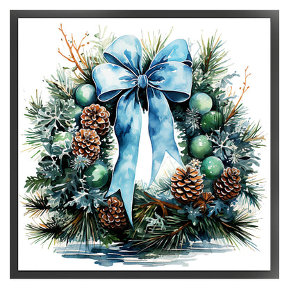 Wreath - 18CT Stamped Cross Stitch 30*30CM