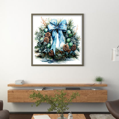 Wreath - 18CT Stamped Cross Stitch 30*30CM