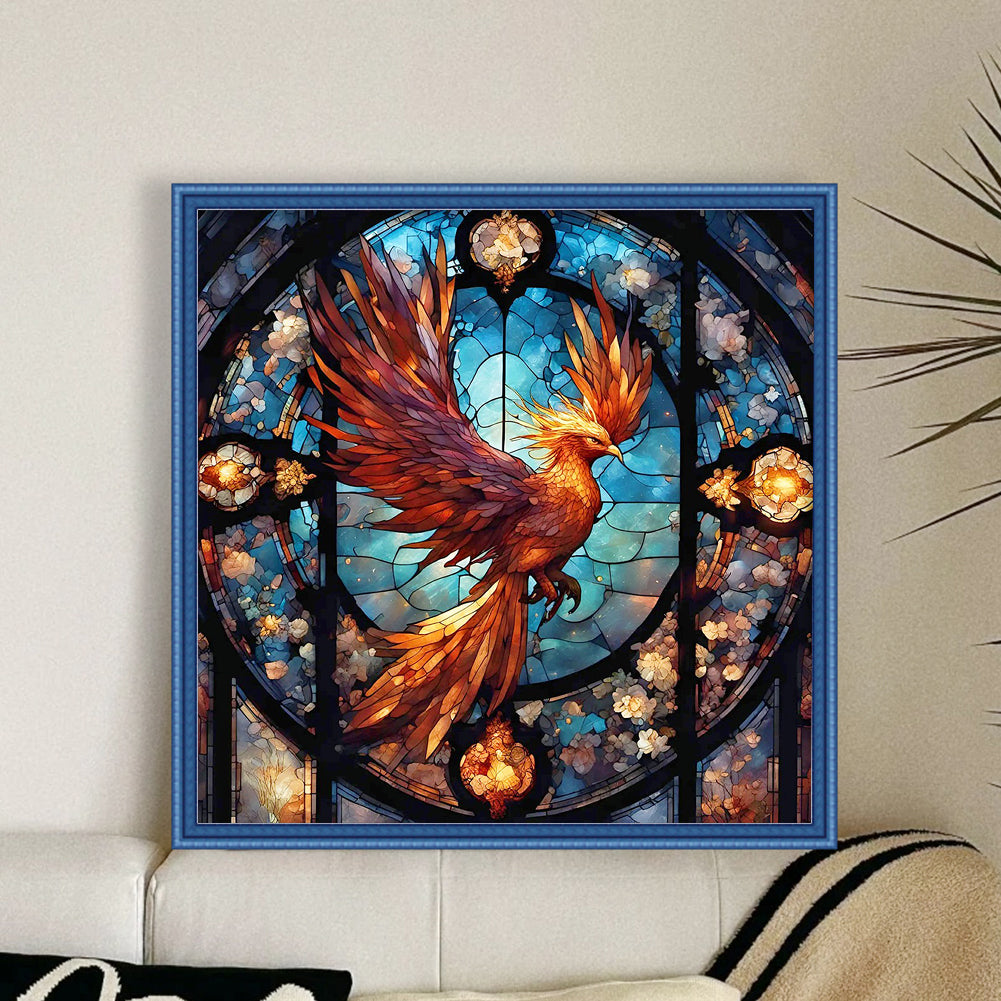 Colorful Bird - 18CT Stamped Cross Stitch 35*35CM