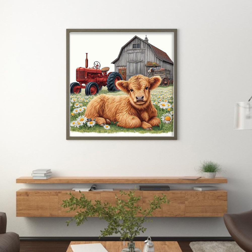 Cute Calf - 11CT Stamped Cross Stitch 40*40CM