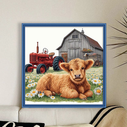 Cute Calf - 11CT Stamped Cross Stitch 40*40CM