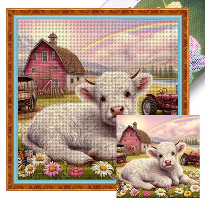 Cute Calf - 11CT Stamped Cross Stitch 40*40CM