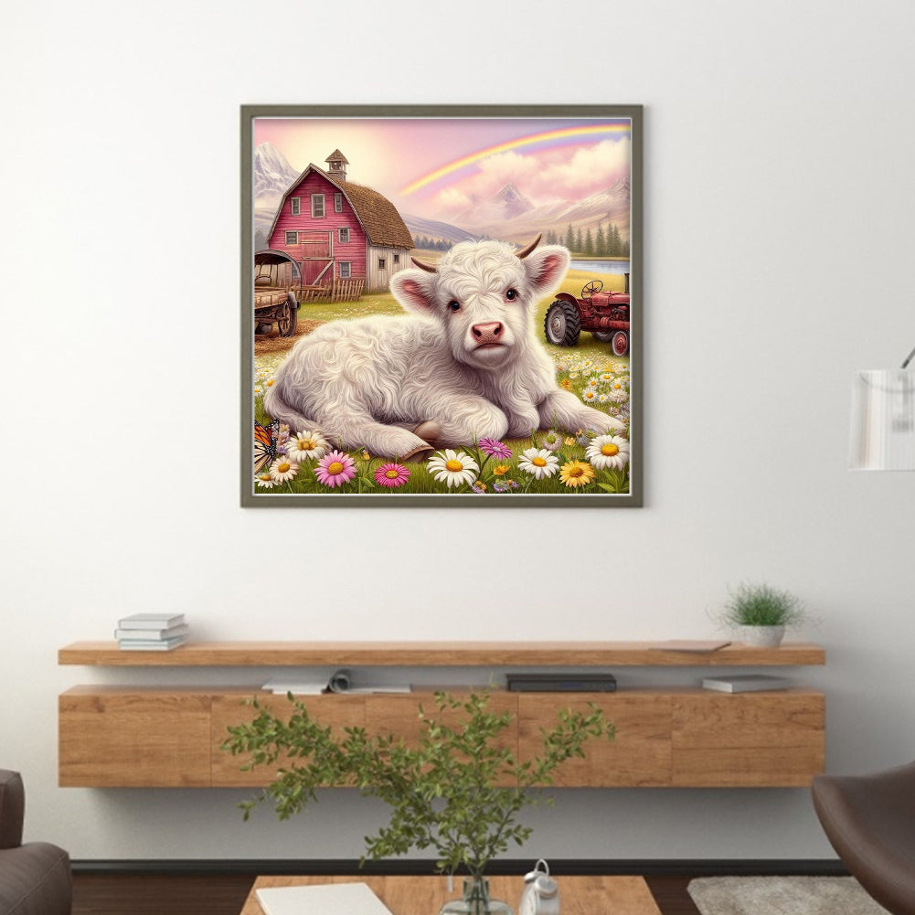 Cute Calf - 11CT Stamped Cross Stitch 40*40CM