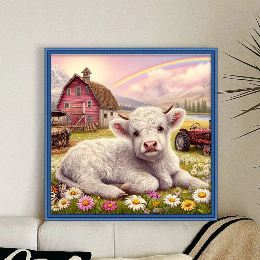 Cute Calf - 11CT Stamped Cross Stitch 40*40CM