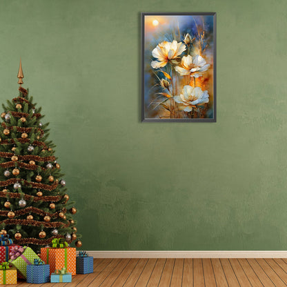 Orange Flower - Full Round Drill Diamond Painting 40*60CM