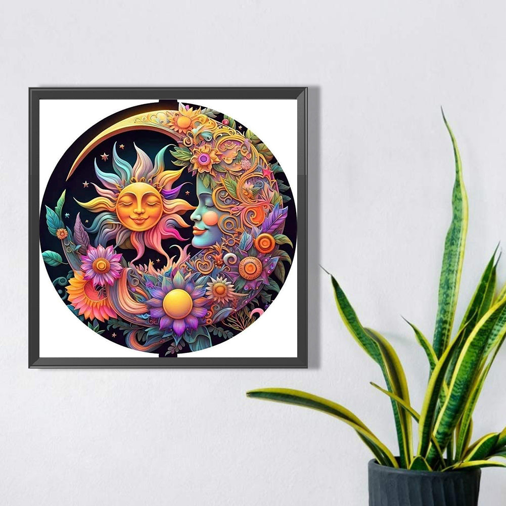 Sun And Moon - Full Square Drill Diamond Painting 40*40CM
