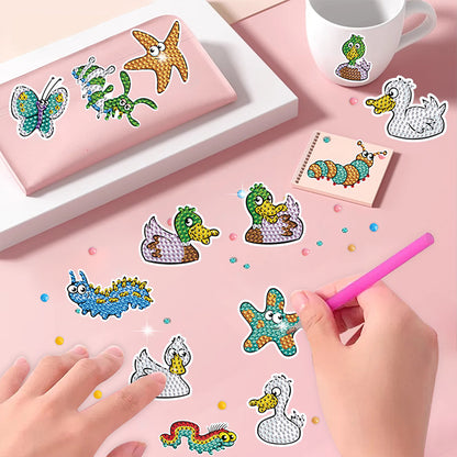 42 PCS Diamond Painting Sticker Gem Sticker for Boy Gift (Butterfly Starfish)