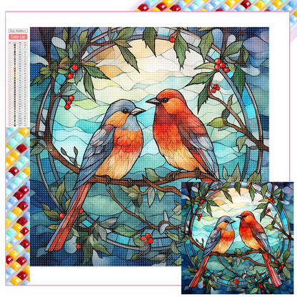 Pair Of Cardinals - Full Square Drill Diamond Painting 40*40CM