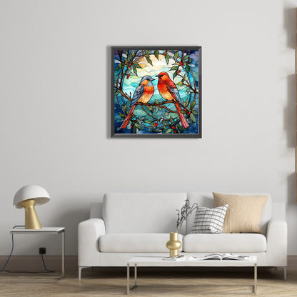 Pair Of Cardinals - Full Square Drill Diamond Painting 40*40CM