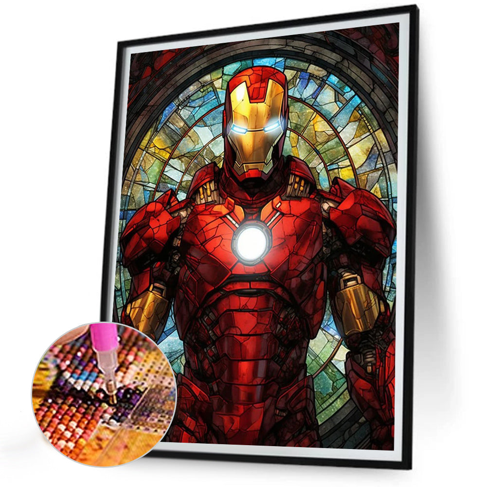 Marvel Heroes-Iron Man - Full Round Drill Diamond Painting 30*40CM