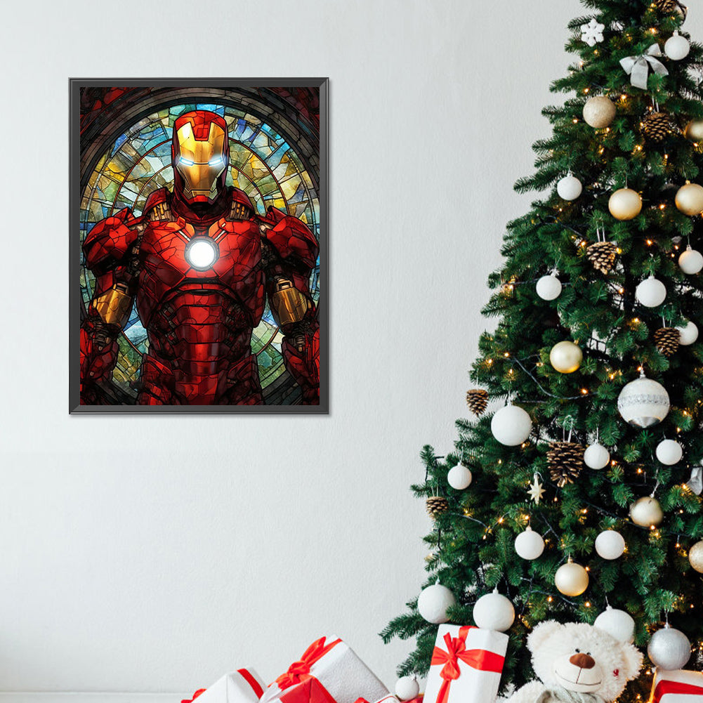 Marvel Heroes-Iron Man - Full Round Drill Diamond Painting 30*40CM