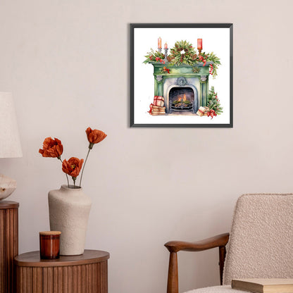 Fireplace - Full Round Drill Diamond Painting 30*30CM